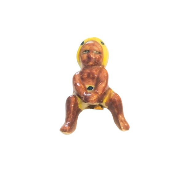 Black Americana Ceramic Boy Figurine - Picture 6 of 7